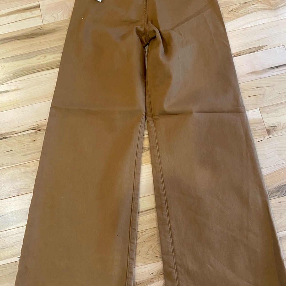 Frank & Oak Brown Wide Leg Pants